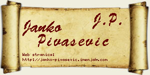Janko Pivašević vizit kartica